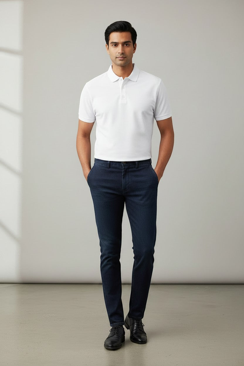 Raizen White Men's Polo