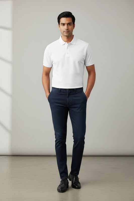 Raizen White Men's Polo