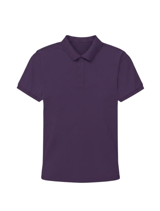 Home Kind purple 100% cotton polo shirt with a structured collar and cuffs. Textured finish for a cool, classy look.